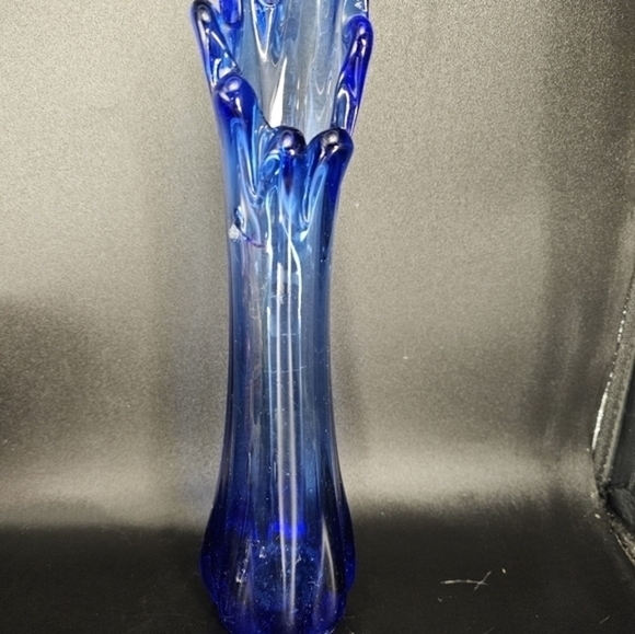 Vintage cobalt blue swung vase,‎ as is. - Picture 1 of 7